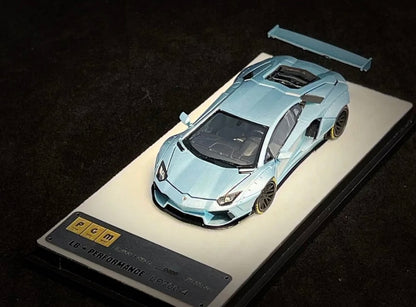 PGM 1/64 LBWK Lamborghini Aventador LP700-4 Ice Blue Regular Version