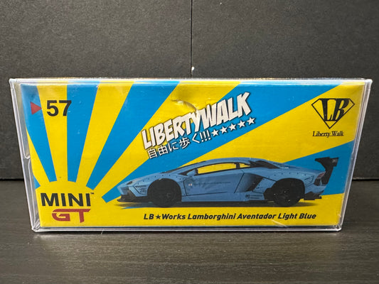 Mini GT LB Works Lamborghini Aventador - Light Blue #57