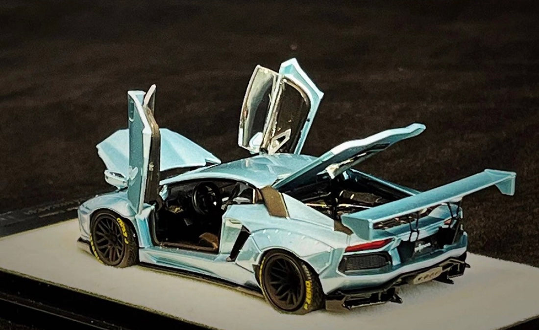 PGM 1/64 LBWK Lamborghini Aventador LP700-4 Ice Blue Regular Version