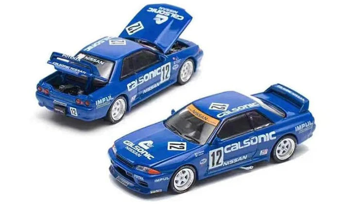 Pop Race 1/64 Nissan Skyline GT-R R32 JTC 1990 Calsonic #12