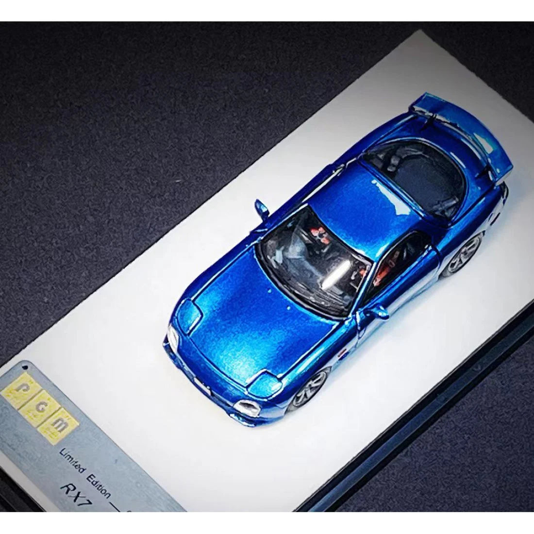 1/64 Mazda FD3S RX7 Metallic Blue Normal Rectangular Standard Version Diecast Scale Model Car(1 pc)