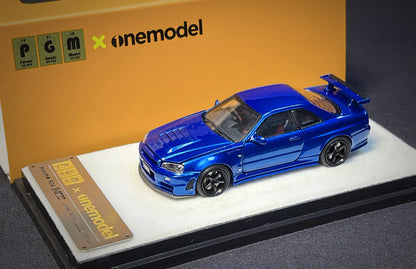 PGM 1:64 Nissan Skyline GT-R (R34) in Bayside Blue Regular Version