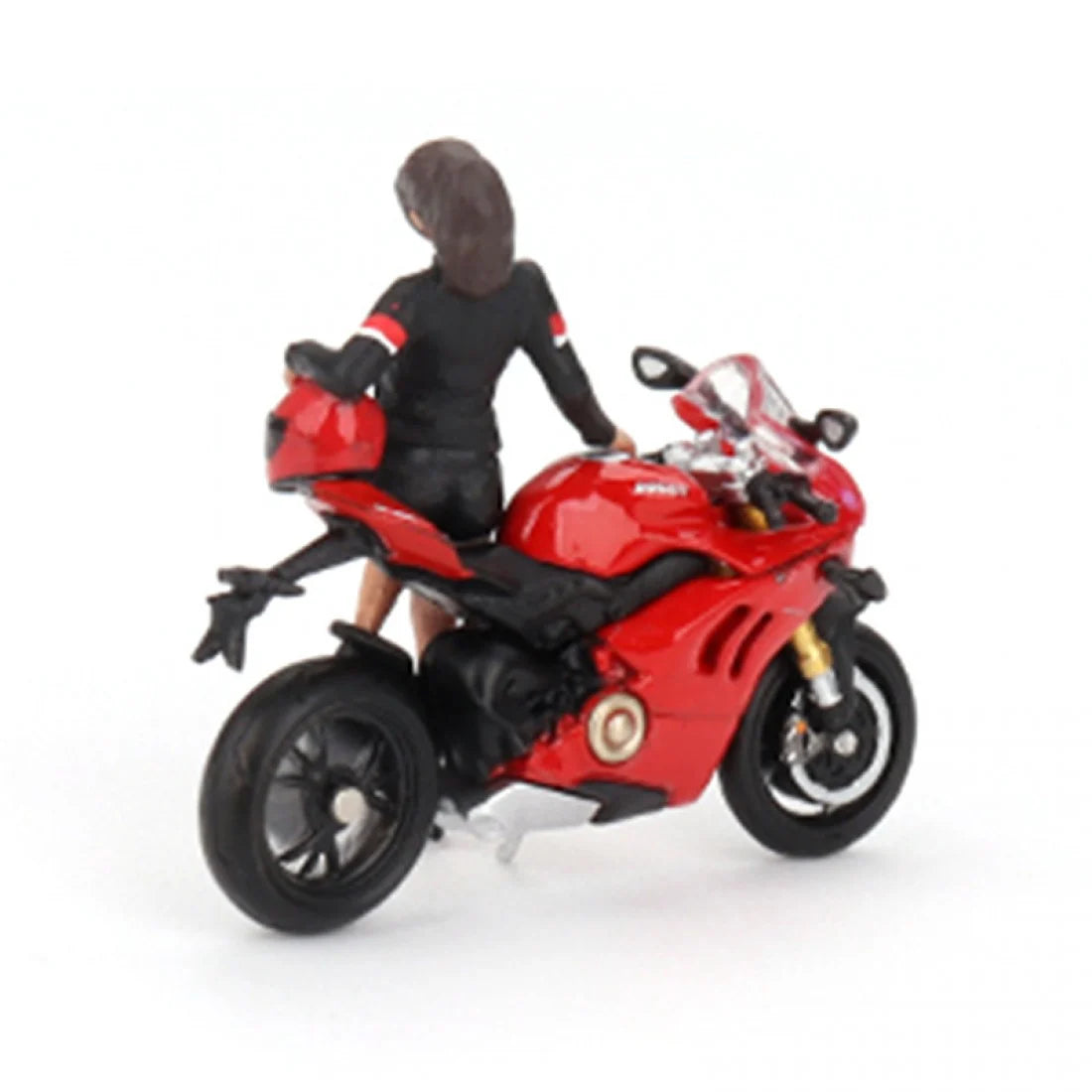 Mini GT Ducati Panigale V4 S with Ducati Girl Diecast Scale Model Car