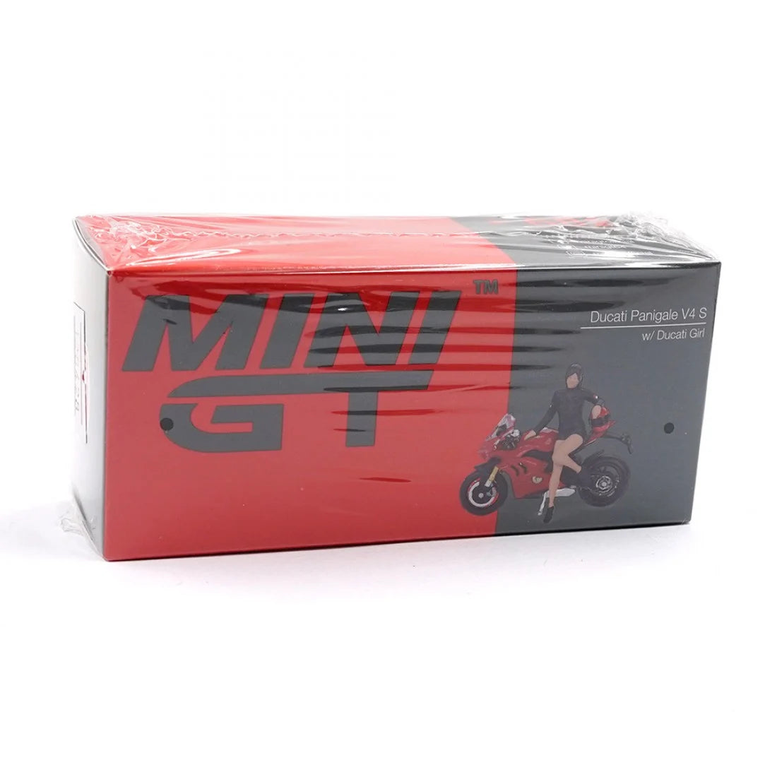 Mini GT Ducati Panigale V4 S with Ducati Girl Diecast Scale Model Car