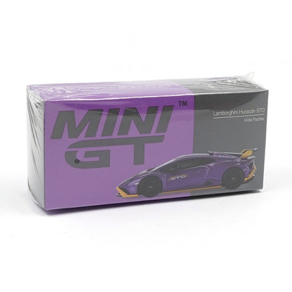 Mini GT Lamborghini Huracan STO Viola Pasifae RHD Diecast Scale Model Car